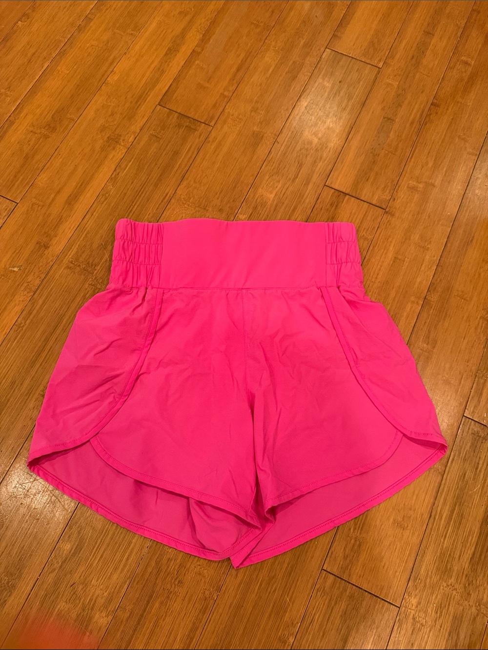 Mono B Hot Pink High-Waist Athletic Shorts